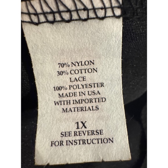 PINC Black Lace Fit Flare Dress Women's Plus Size 1X Sleeveless Scoop Neck - Picture 8 of 8